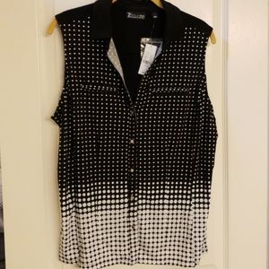 NY&C Black and White Casual Top